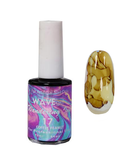 Wave Gel Wandering Ink Gel Polish, 17, Coffee Peanut, 0.5oz OK0105