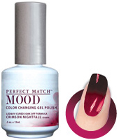 LeChat Mood Perfect Match Color Changing Gel Polish, MPMG18, Crimson Nightfall, 0.5oz KK0823 BB