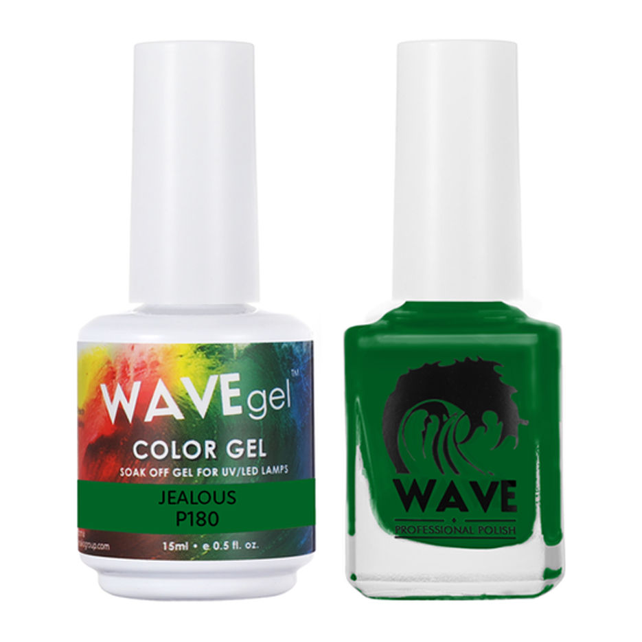 Wave Gel Nail Lacquer + Gel Polish, Simplicity Collection, 180, Jealous, 0.5oz