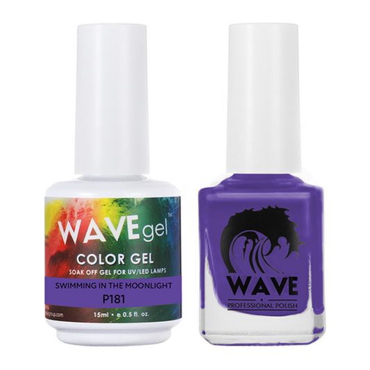 Wave Gel Nail Lacquer + Gel Polish, Simplicity Collection, 181, Swimming In The Moonlight, 0.5oz