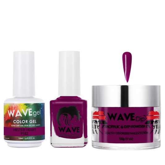 Wave Gel 4in1 Acrylic/Dipping Powder + Gel Polish + Nail Lacquer, SIMPLICITY Collection, 182, Melted Heart