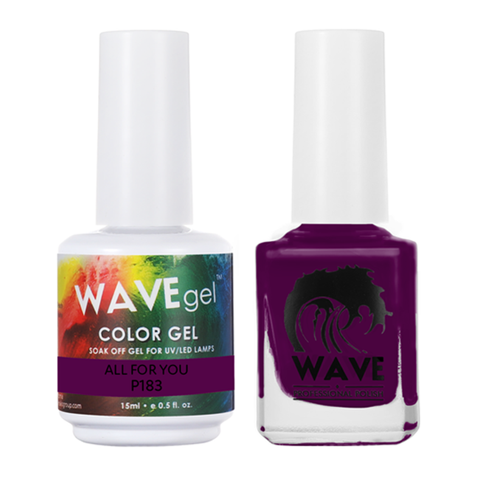 Wave Gel Nail Lacquer + Gel Polish, Simplicity Collection, 183, All For You, 0.5oz