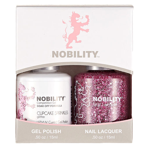 LeChat Nobility Gel & Polish Duo, NBCS184, Cupcake Sprinkles, 0.5oz KK0406