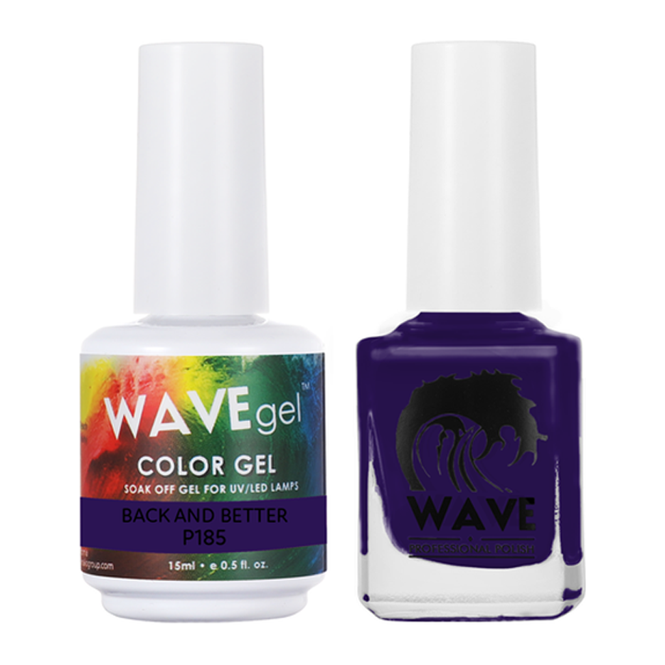 Wave Gel Nail Lacquer + Gel Polish, Simplicity Collection, 185, Back And Better, 0.5oz