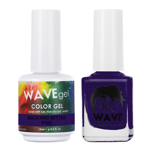 Wave Gel Nail Lacquer + Gel Polish, Simplicity Collection, 185, Back And Better, 0.5oz