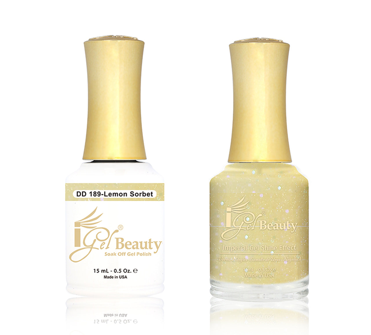 iGel Nail Lacquer + Gel Polish Match, DD189, Lemon Sorbet, 0.5oz OK1019MD