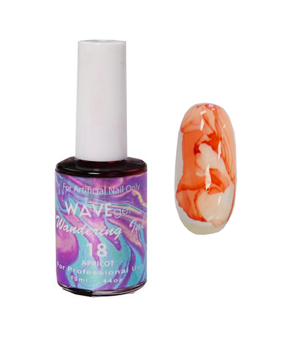 Wave Gel Wandering Ink Gel Polish, 18, Apricot, 0.5oz OK0105