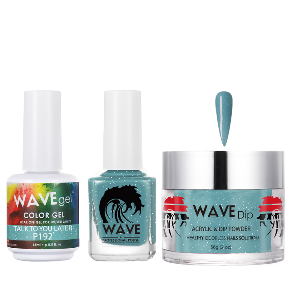 Wave Gel 4in1 Acrylic/Dipping Powder + Gel Polish + Nail Lacquer, SIMPLICITY Collection, 192, Talk To You Later