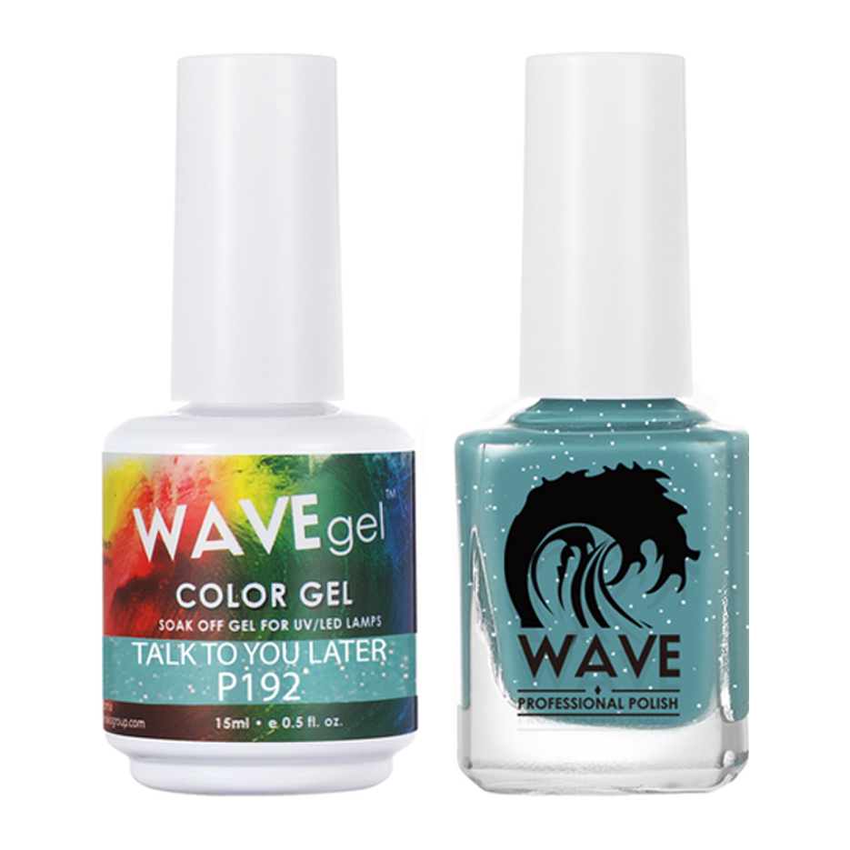 Wave Gel Nail Lacquer + Gel Polish, Simplicity Collection, 192, Talk To You Later, 0.5oz