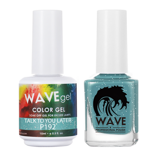 Wave Gel Nail Lacquer + Gel Polish, Simplicity Collection, 192, Talk To You Later, 0.5oz