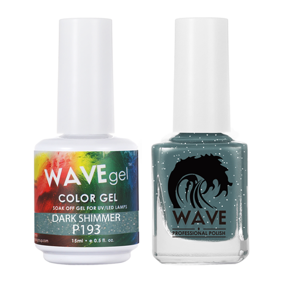 Wave Gel Nail Lacquer + Gel Polish, Simplicity Collection, 193, Dark Shimmer, 0.5oz