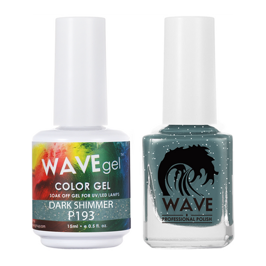 Wave Gel Nail Lacquer + Gel Polish, Simplicity Collection, 193, Dark Shimmer, 0.5oz