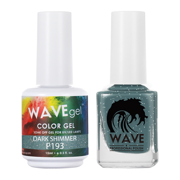 Wave Gel Nail Lacquer + Gel Polish, Simplicity Collection, 193, Dark Shimmer, 0.5oz