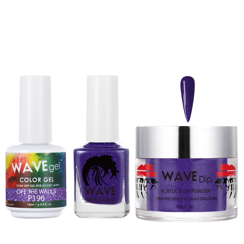 Wave Gel 4in1 Acrylic/Dipping Powder + Gel Polish + Nail Lacquer, SIMPLICITY Collection, 196, Off The Walls