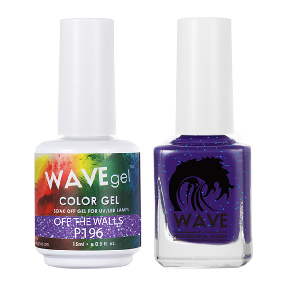 Wave Gel Nail Lacquer + Gel Polish, Simplicity Collection, 196, Off The Walls, 0.5oz