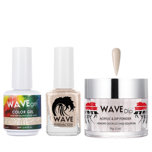 Wave Gel 4in1 Acrylic/Dipping Powder + Gel Polish + Nail Lacquer, SIMPLICITY Collection, 197, Glide