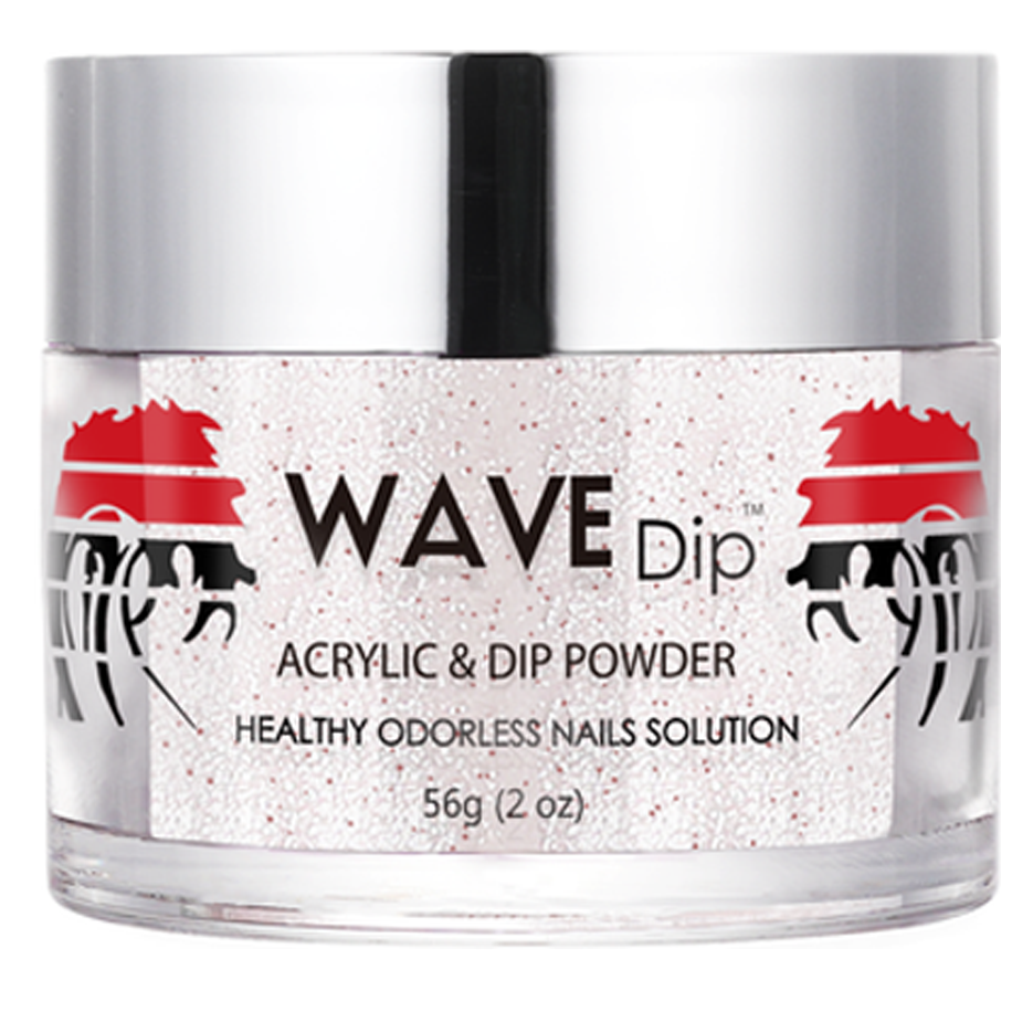 Wave Gel Acrylic/Dipping Powder, Simplicity Collection, 198, Off White Twinkle, 2oz