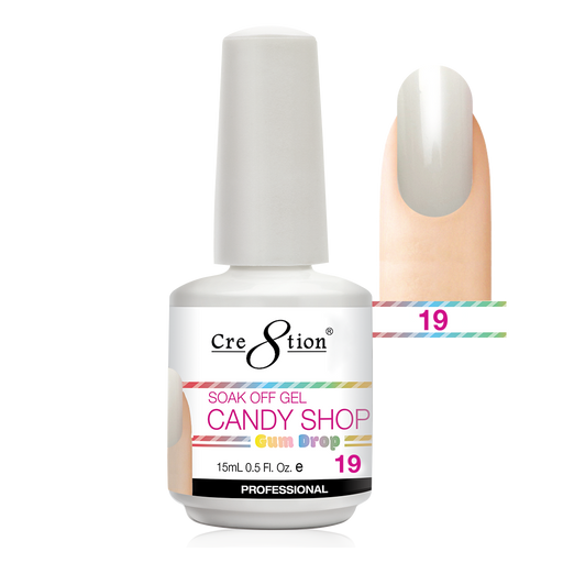 Cre8tion Candy Shop Gum Drop Gel Polish, 0916-0516, 0.5oz, 19 KK1130