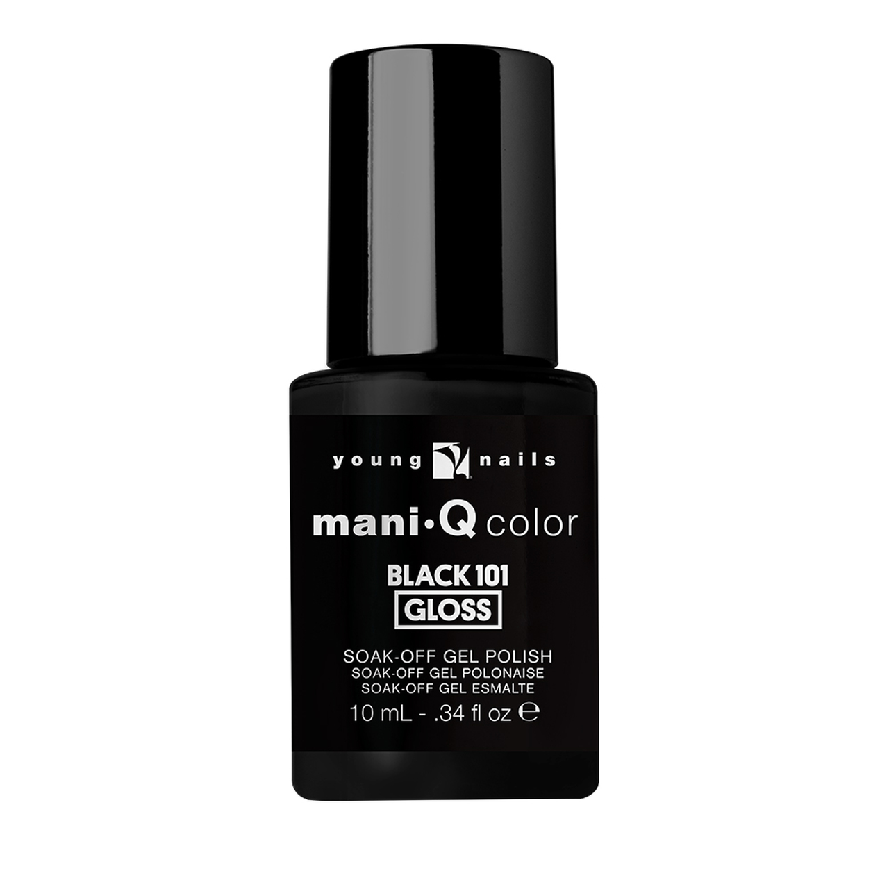 Young Nails Gel Polish, ManiQ Color Collection, MC30008, Black 101, 0.34oz OK0904LK