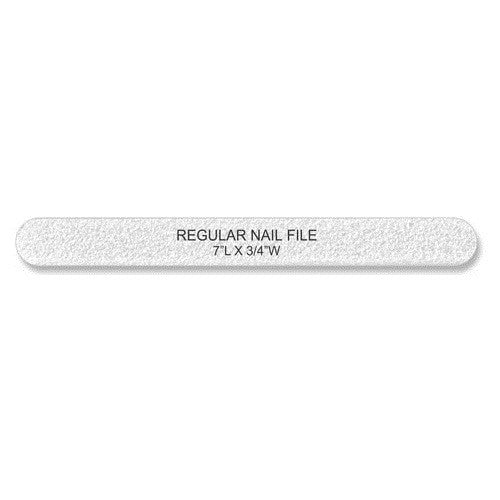 Cre8tion Nail Files REGULAR WHITE Sand, Grit 80/100, 07010 (Packing: 50 pcs/pack, 40 packs/case)
