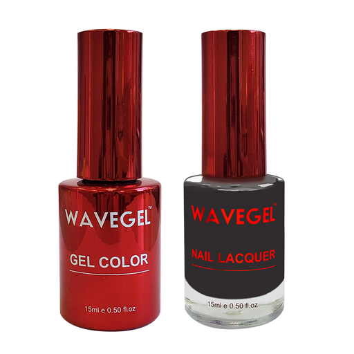 Wave Gel Nail Lacquer + Gel Polish, QUEEN Collection, 001, SILKY BLACK, 0.5oz