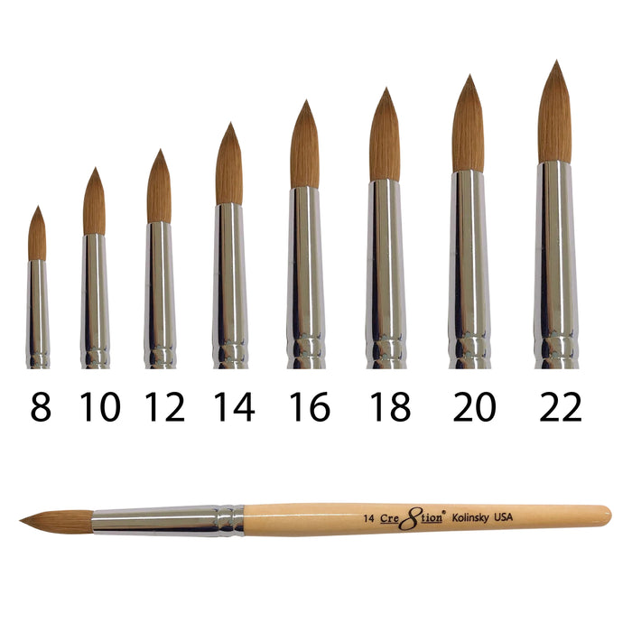 Cre8tion Yellow Wood Handle Brush, Size #08 (Pk: 150 pcs/box, 4 boxes/case) - SKU 12134