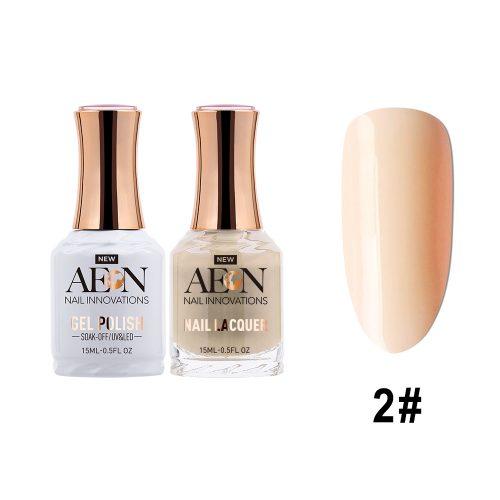 AEON Gel Polish + Nail Lacquer, 002, Peachpuff, 0.5oz OK0326LK