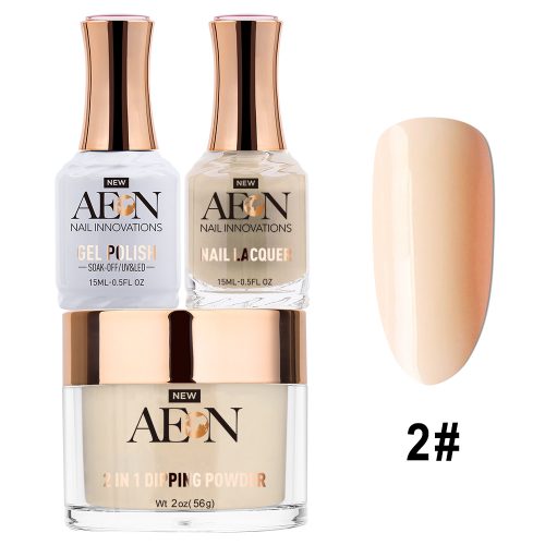 AEON 3in1 Dipping Powder + Gel Polish + Nail Lacquer, 002, Peachpuff OK0327LK