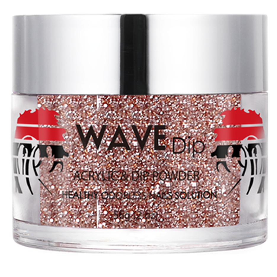 Wave Gel Acrylic/Dipping Powder, Simplicity Collection, 207, Rose Gold Glint, 2oz