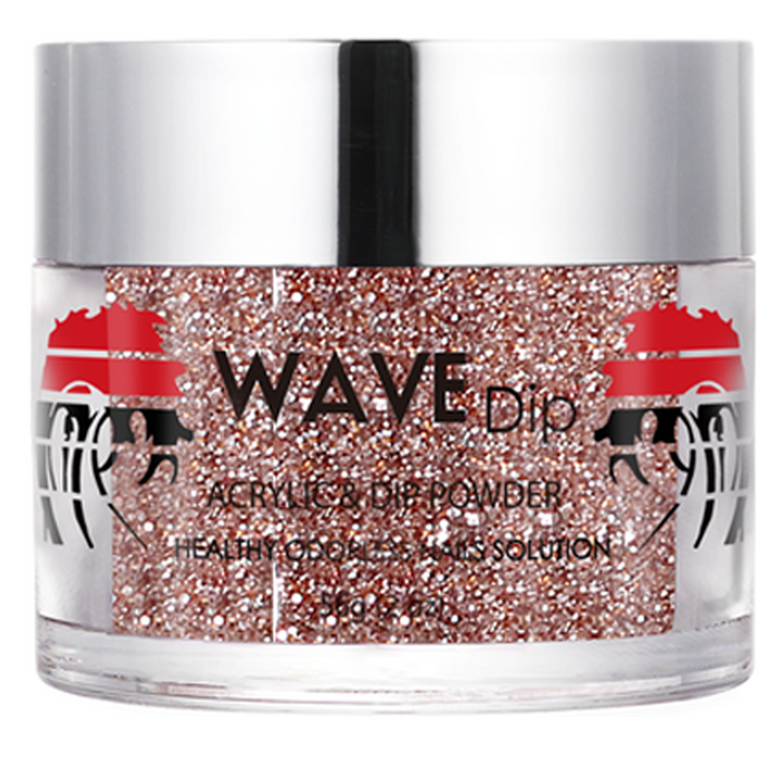 Wave Gel Acrylic/Dipping Powder, Simplicity Collection, 207, Rose Gold Glint, 2oz