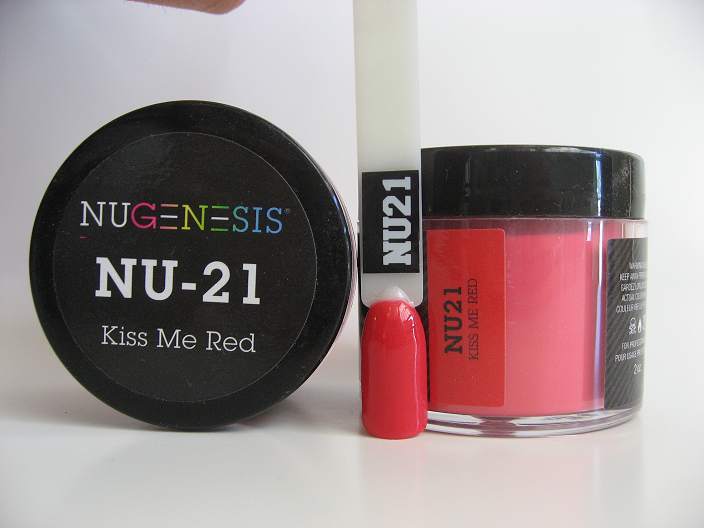 Nugenesis Dipping Powder, NU 021, Kiss Me Red, 2oz MH1005