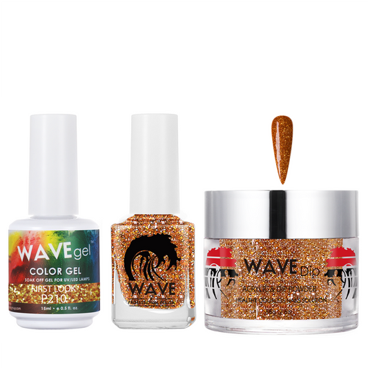 Wave Gel 4in1 Acrylic/Dipping Powder + Gel Polish + Nail Lacquer, SIMPLICITY Collection, 210, First Look