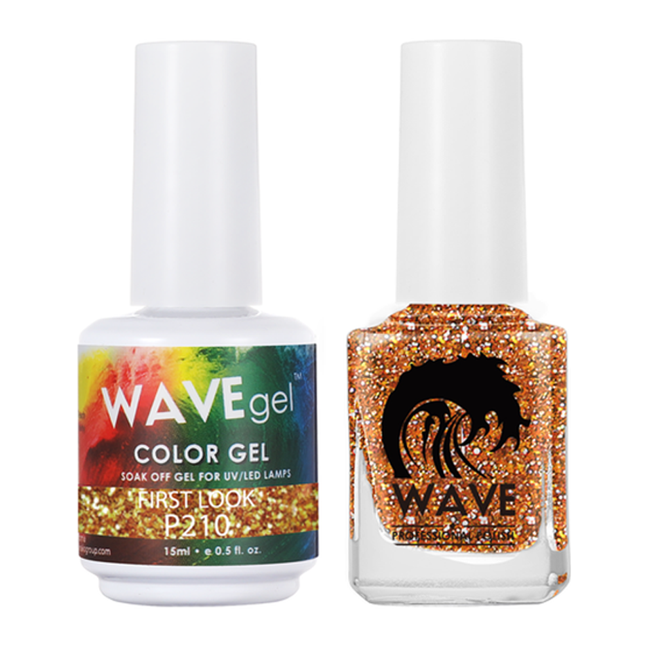 Wave Gel Nail Lacquer + Gel Polish, Simplicity Collection, 210, First Look, 0.5oz