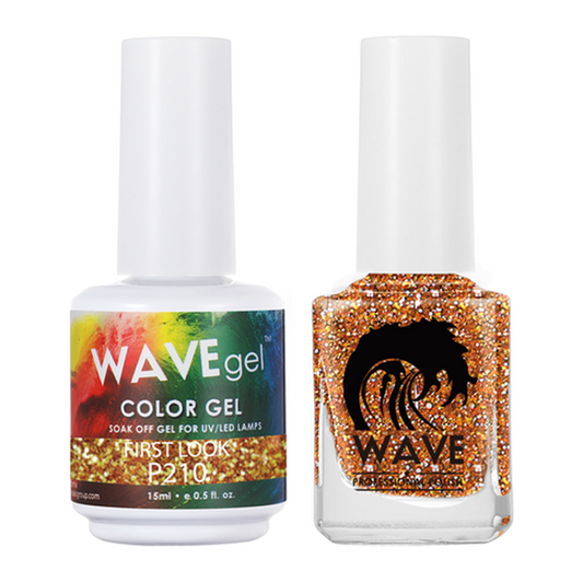 Wave Gel Nail Lacquer + Gel Polish, Simplicity Collection, 210, First Look, 0.5oz