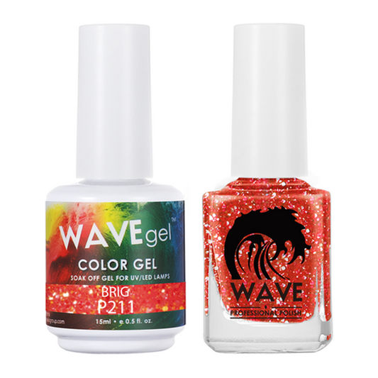 Wave Gel Nail Lacquer + Gel Polish, Simplicity Collection, 211, First Look, 0.5oz