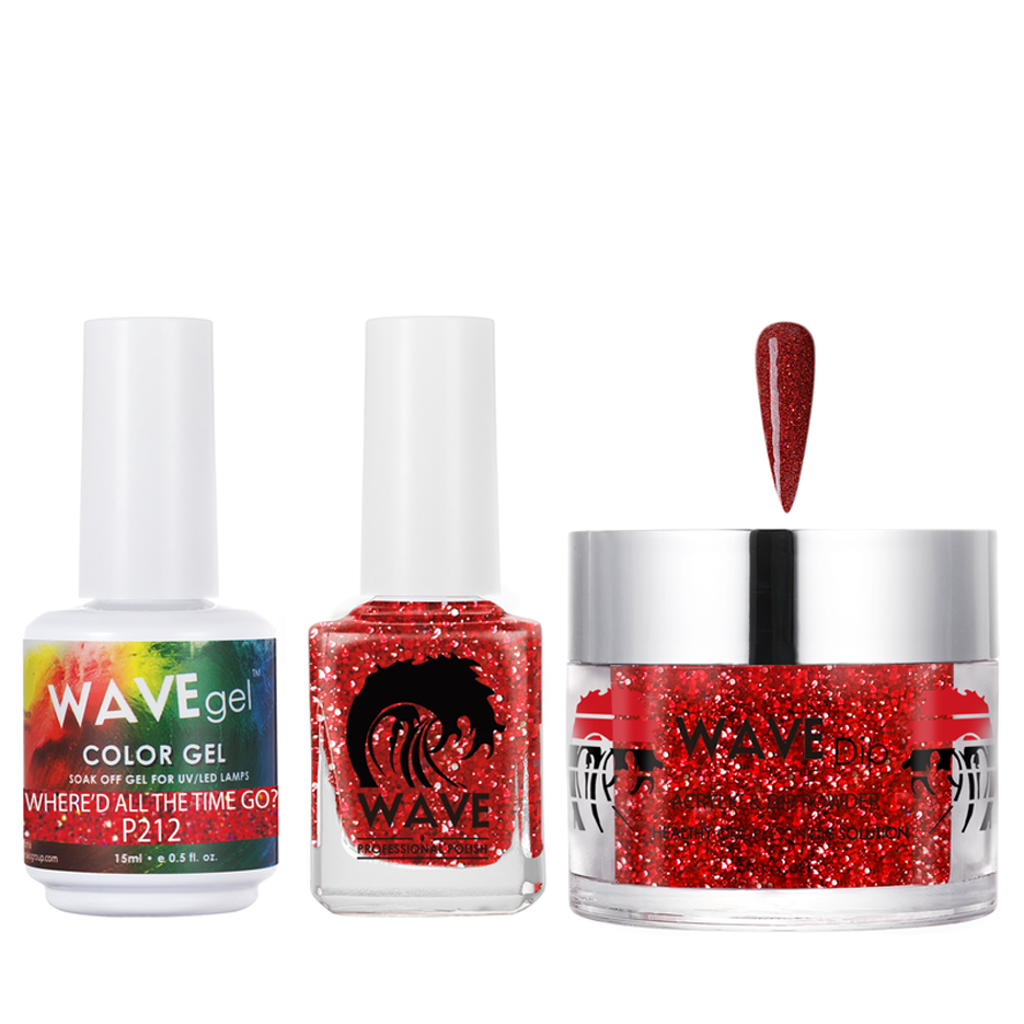 Wave Gel 4in1 Acrylic/Dipping Powder + Gel Polish + Nail Lacquer, SIMPLICITY Collection, 212, Where'd All The Time Go