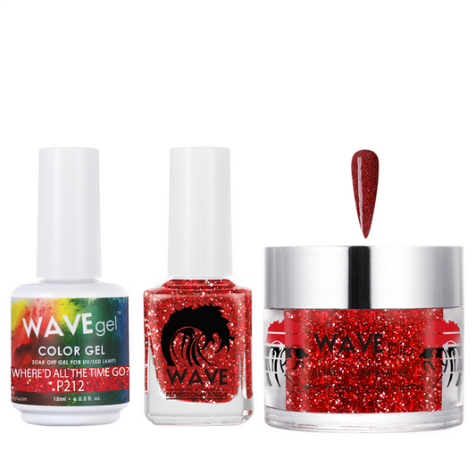 Wave Gel 4in1 Acrylic/Dipping Powder + Gel Polish + Nail Lacquer, SIMPLICITY Collection, 212, Where'd All The Time Go