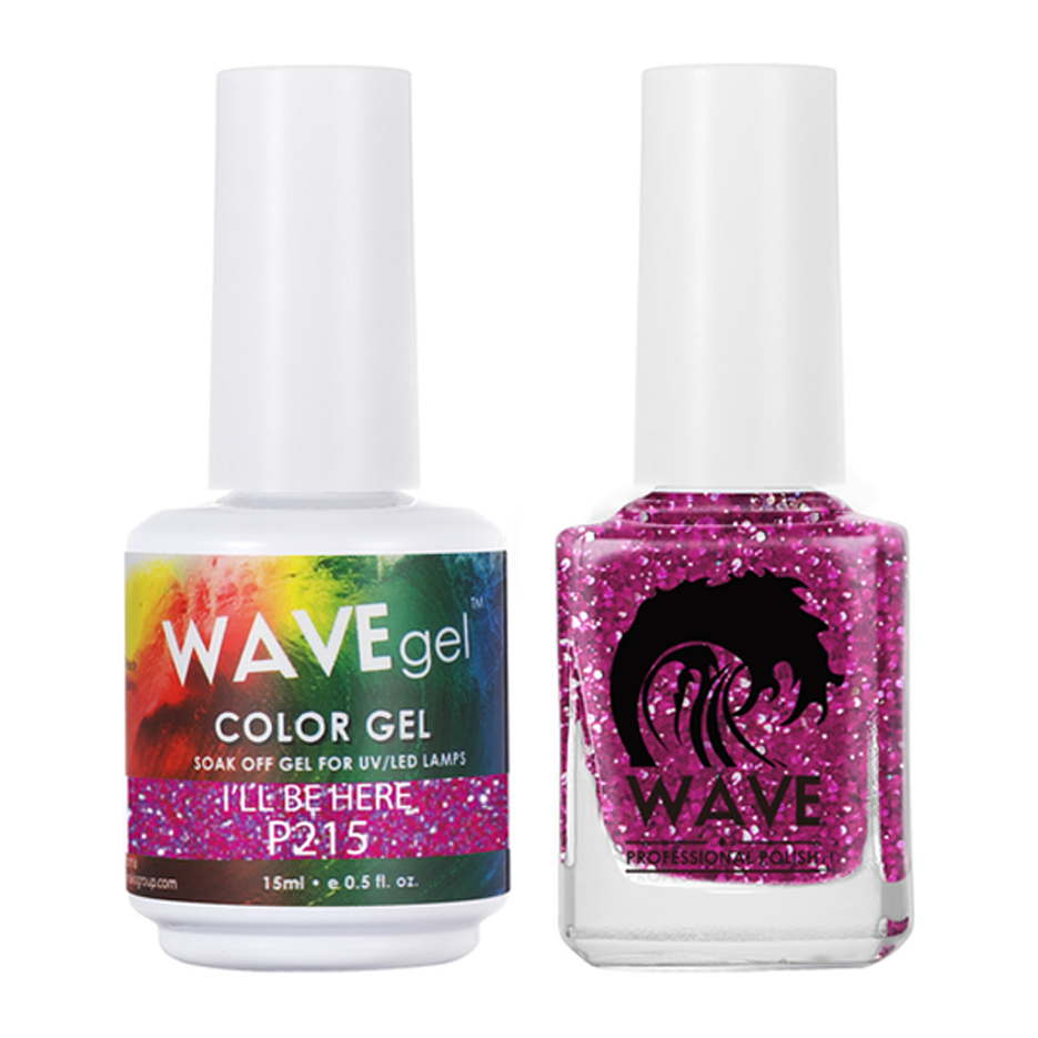 Wave Gel Nail Lacquer + Gel Polish, Simplicity Collection, 215, I'll Be There, 0.5oz