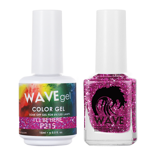 Wave Gel Nail Lacquer + Gel Polish, Simplicity Collection, 215, I'll Be There, 0.5oz