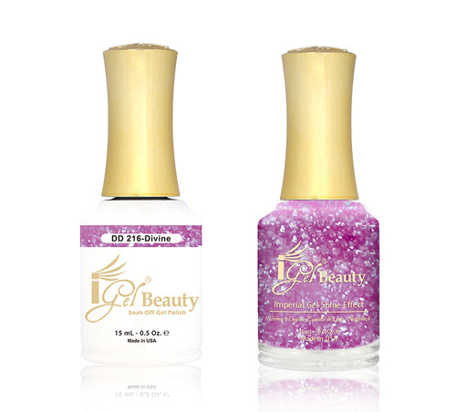 iGel Nail Lacquer + Gel Polish Match, DD216, Divine, 0.5oz OK1019MD