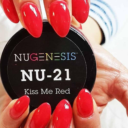 Nugenesis Dipping Powder, NU 021, Kiss Me Red, 2oz MH1005