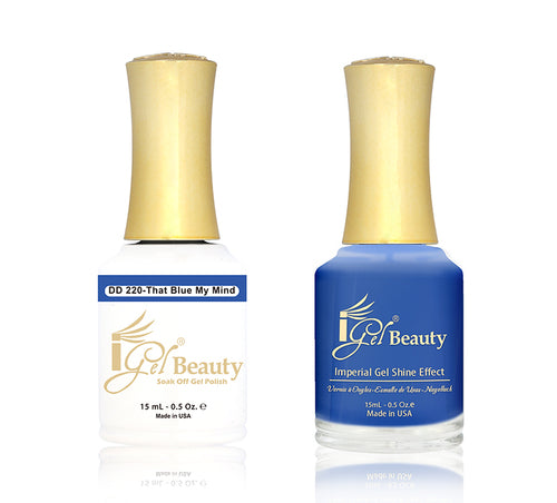iGel Nail Lacquer + Gel Polish Match, DD220, That Blue My Mind, 0.5oz OK1019MD
