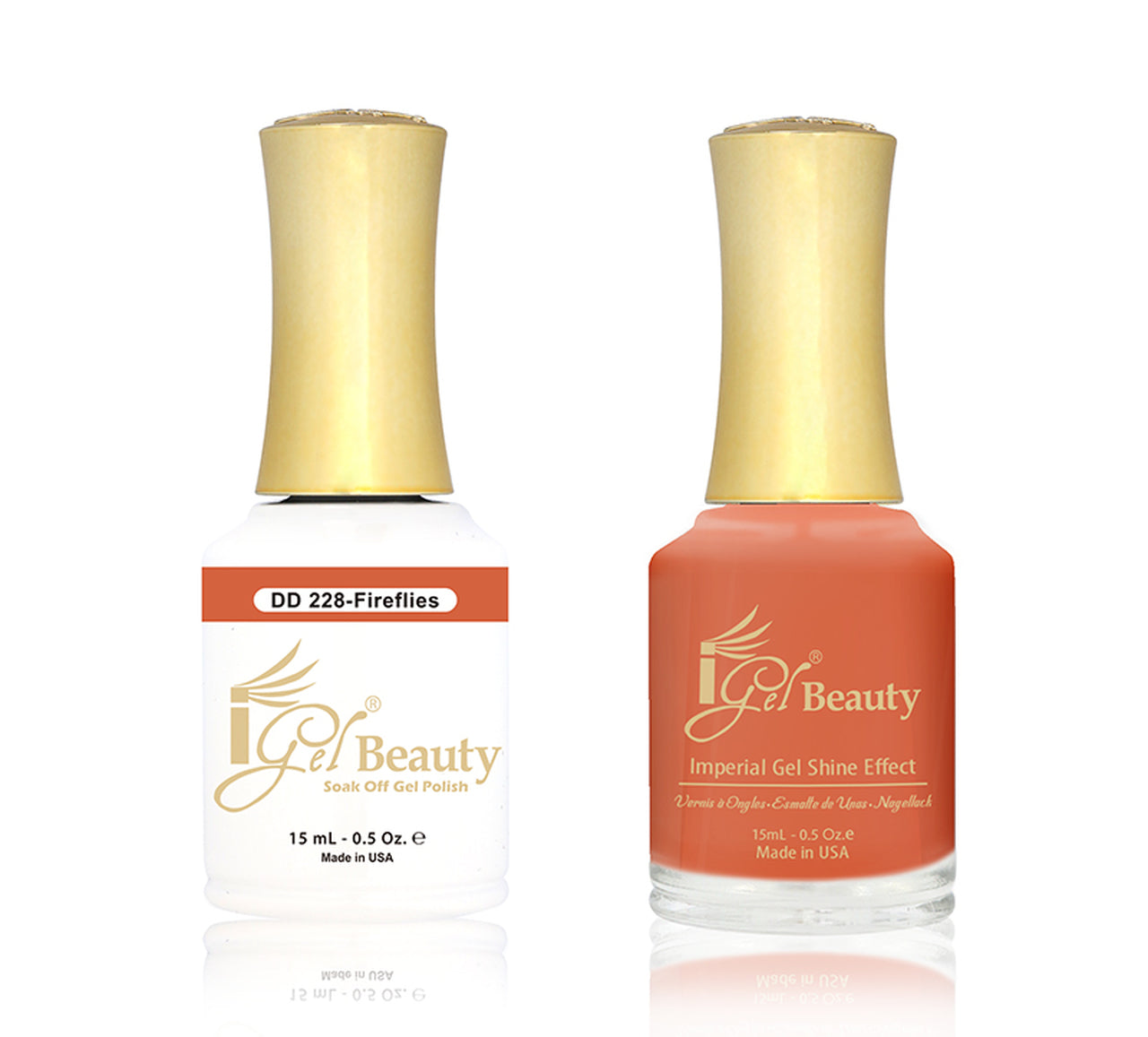 iGel Nail Lacquer + Gel Polish Match, DD228, Fireflies, 0.5oz