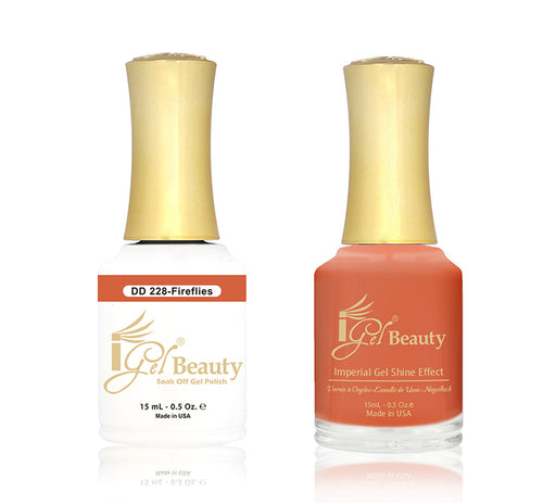 iGel Nail Lacquer + Gel Polish Match, DD228, Fireflies, 0.5oz