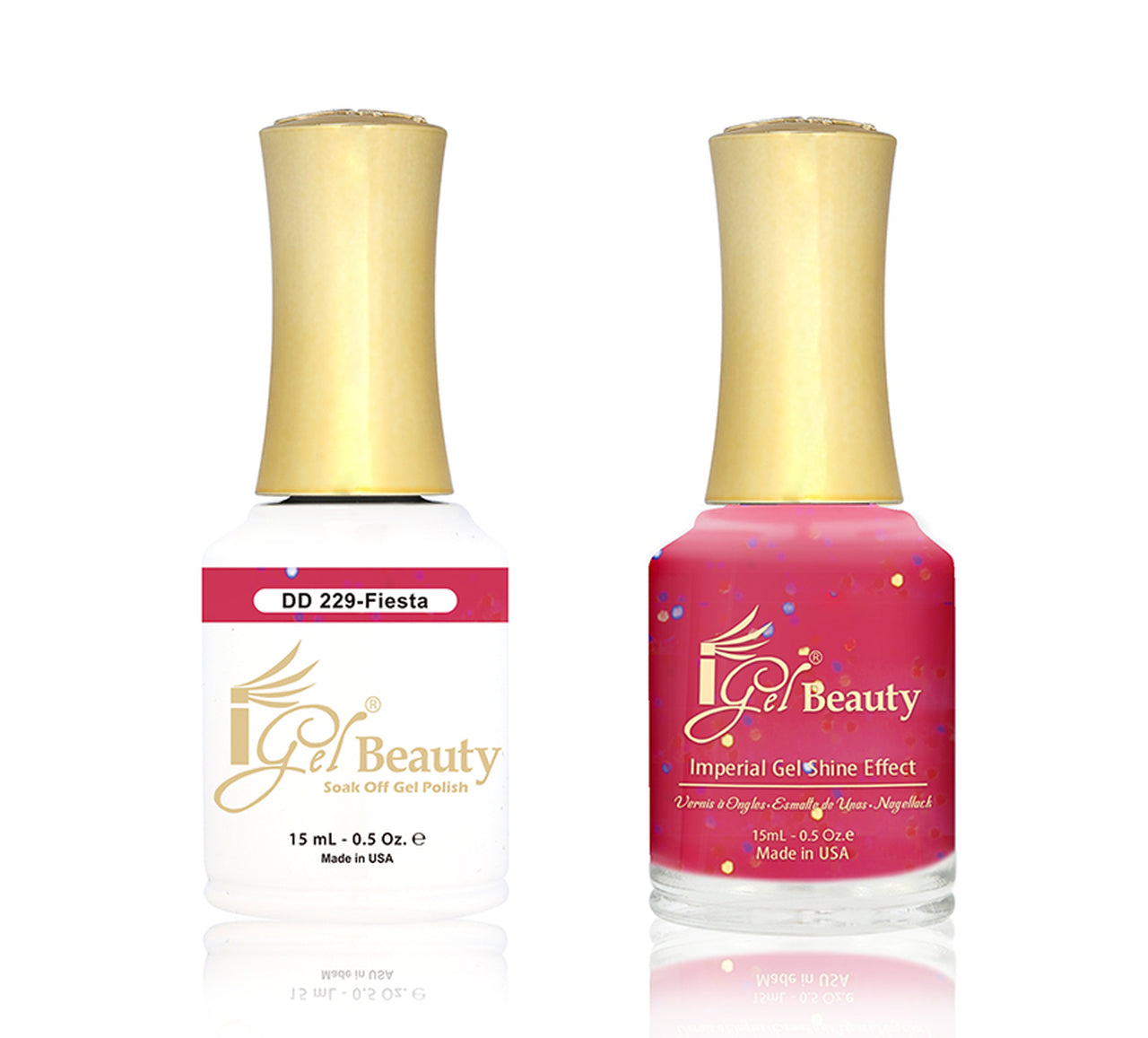 iGel Nail Lacquer + Gel Polish Match, DD229, Fiesta, 0.5oz