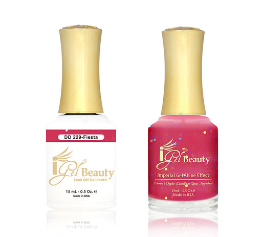 iGel Nail Lacquer + Gel Polish Match, DD229, Fiesta, 0.5oz