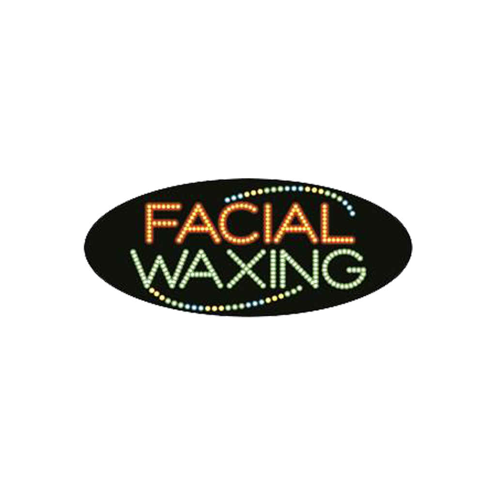 Cre8tion LED Signs "Facial Waxing #4", F#0203, 23019 KK BB