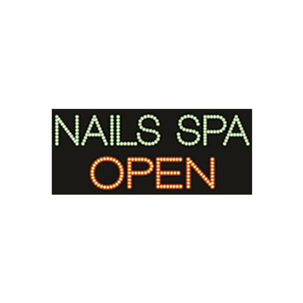 Cre8tion LED Signs "Nail Spa Open", N#0404, 23045 KK BB