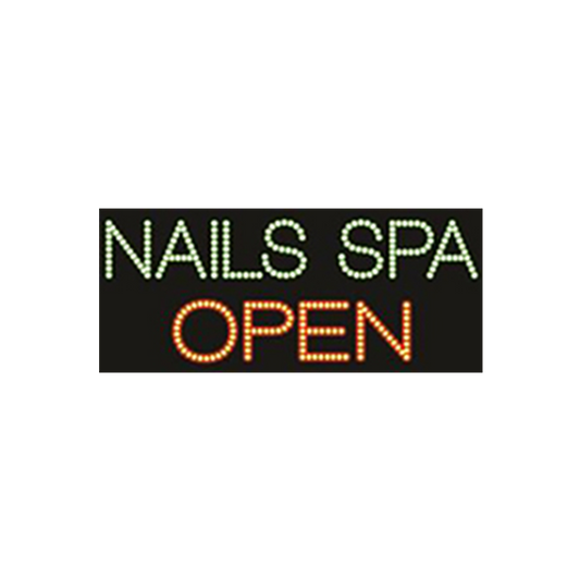 Cre8tion LED Signs "Nail Spa Open", N#0404, 23045 KK BB