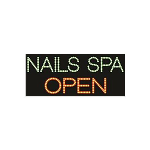 Cre8tion LED Signs "Nail Spa Open", N#0404, 23045 KK BB